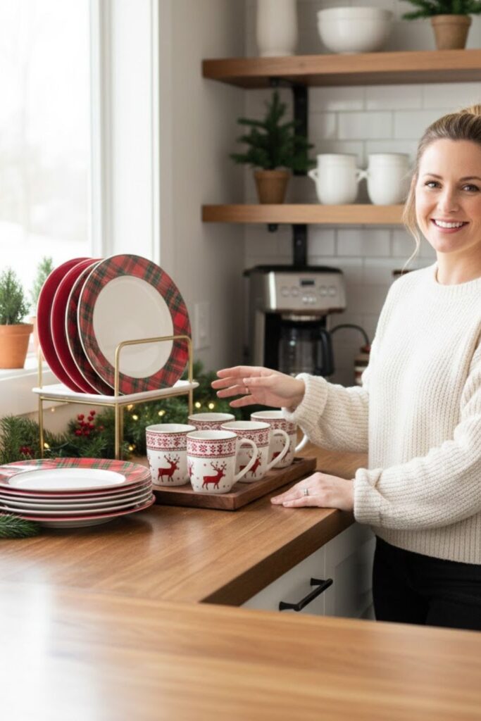 4. Display Holiday Dishware and Mugs