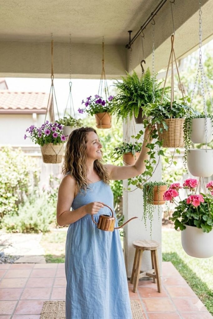4. Incorporate Hanging Planters