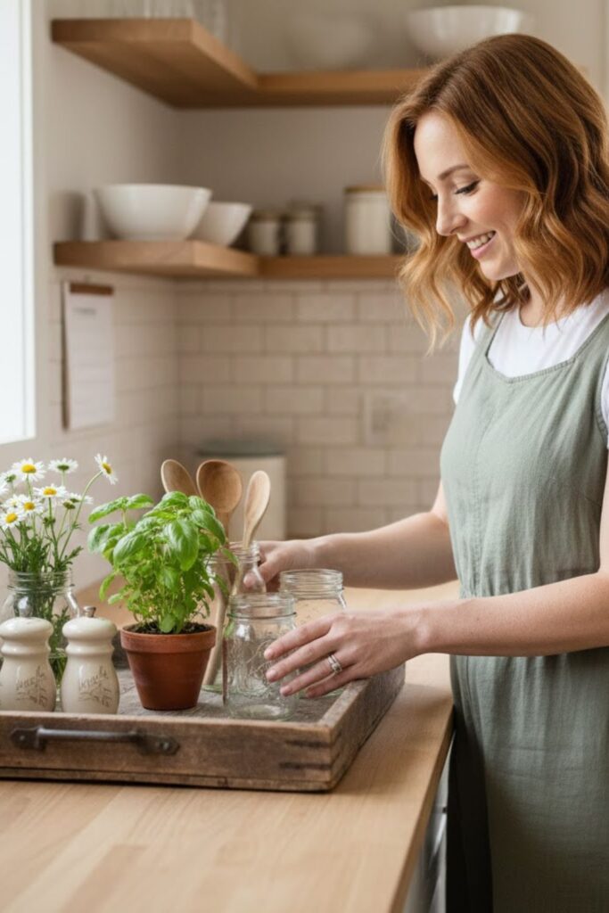 5. Farmhouse Tray Vignette
