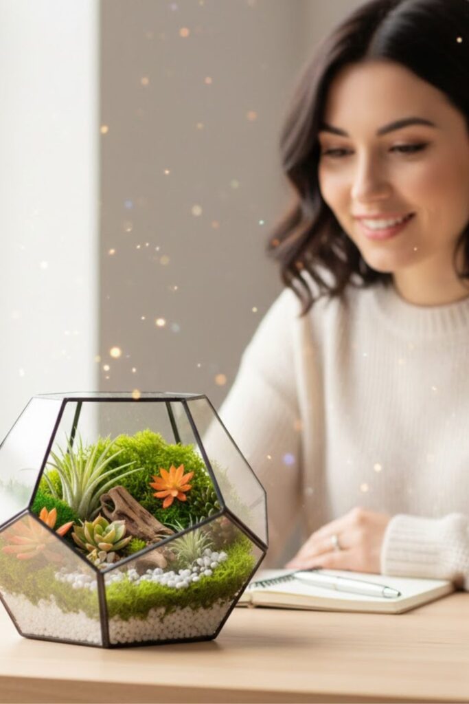 5. Glass Terrarium for a Modern Touch