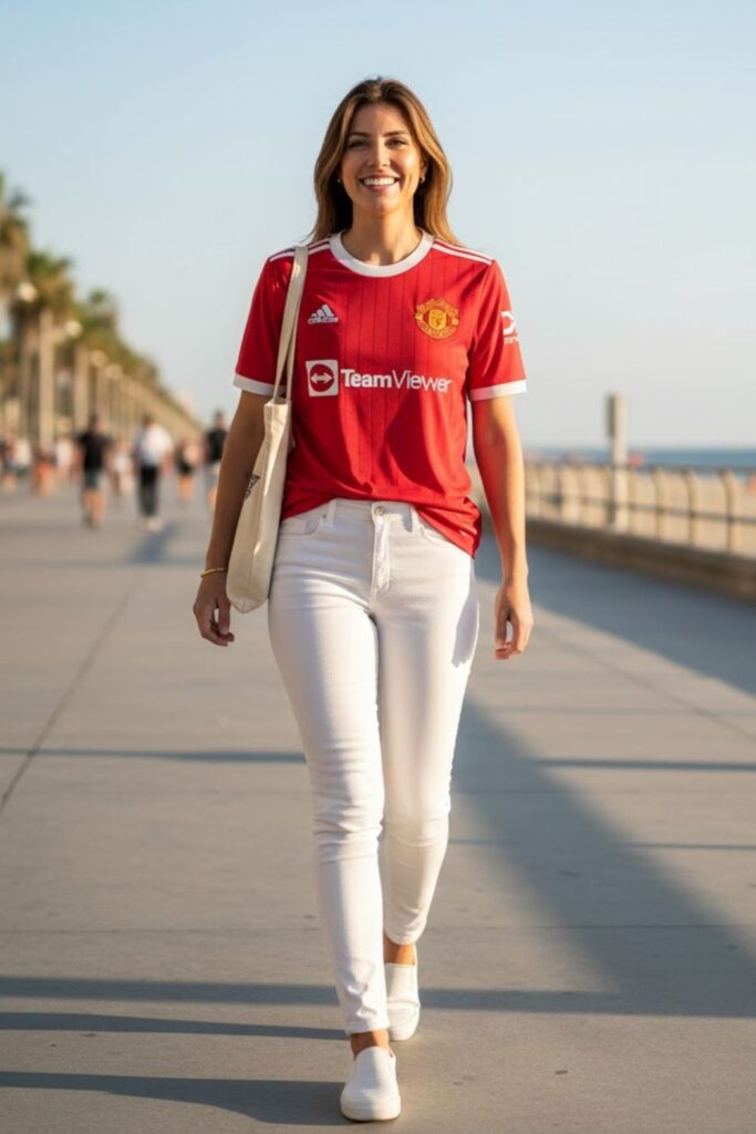 5. Minimalist Style with White Pants