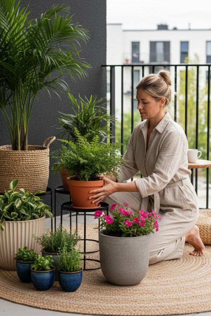 5. Mix Decorative Pots and Planters