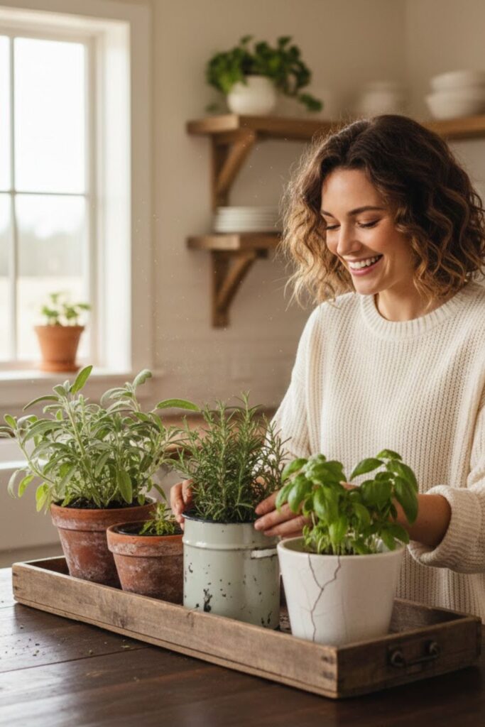 5. Potted Herb Planter for Freshness and Aroma