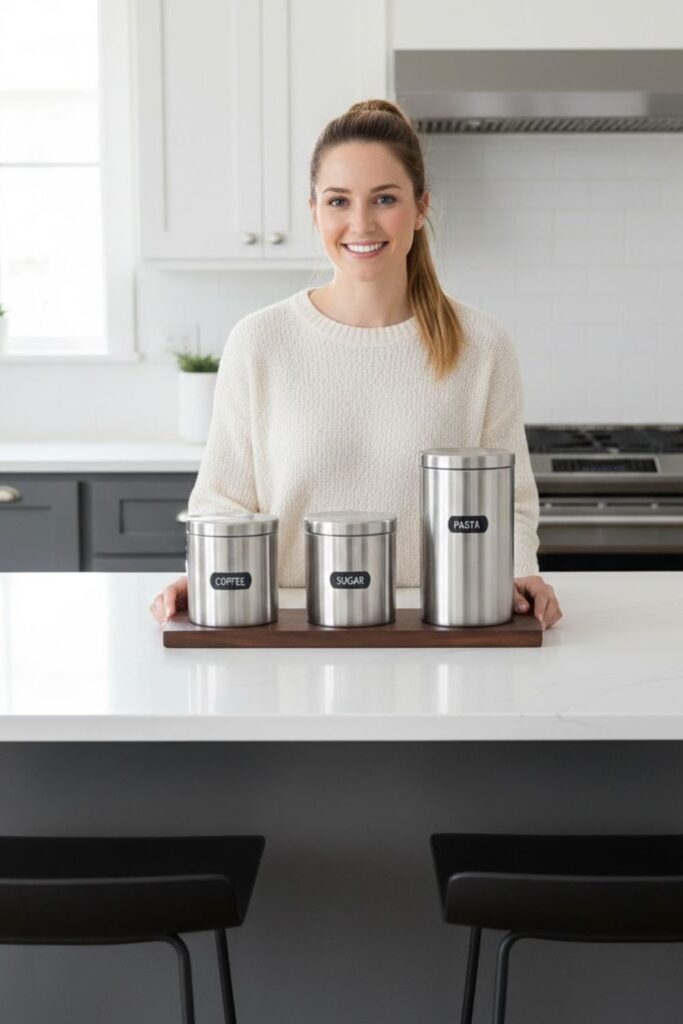 5. Stainless Steel Canister Set
