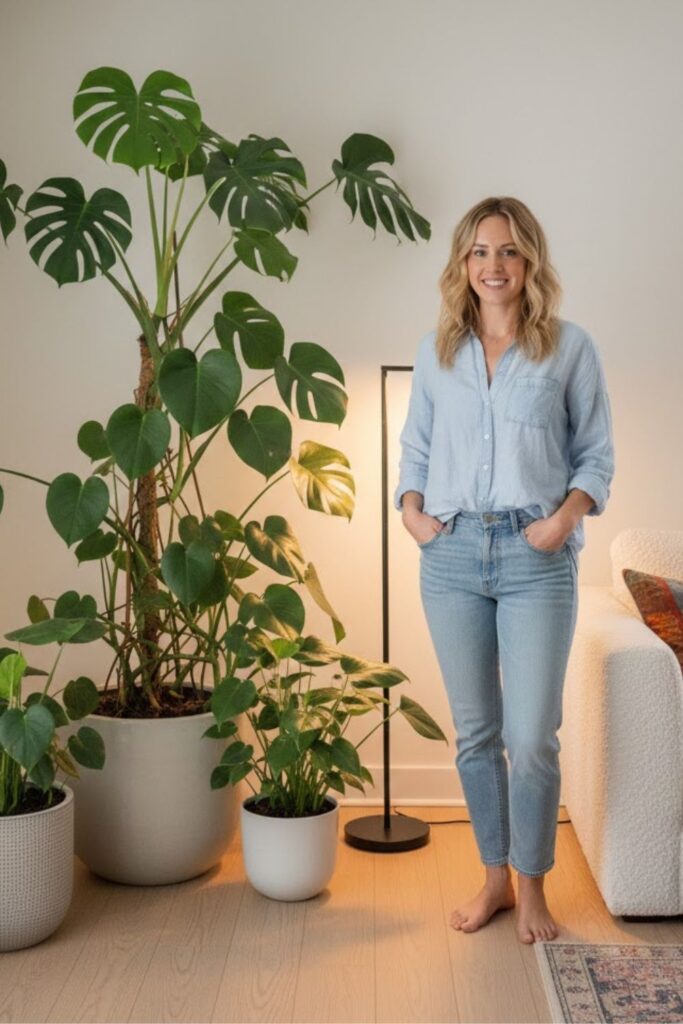 6. Create a Monstera Corner Garden with Multiple Plants