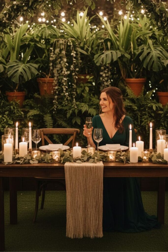 6. Frame the Sweetheart Table with Greenery