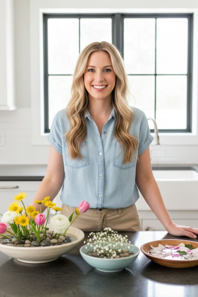 6. Mixed Flower Arrangements in Decorative Bowls