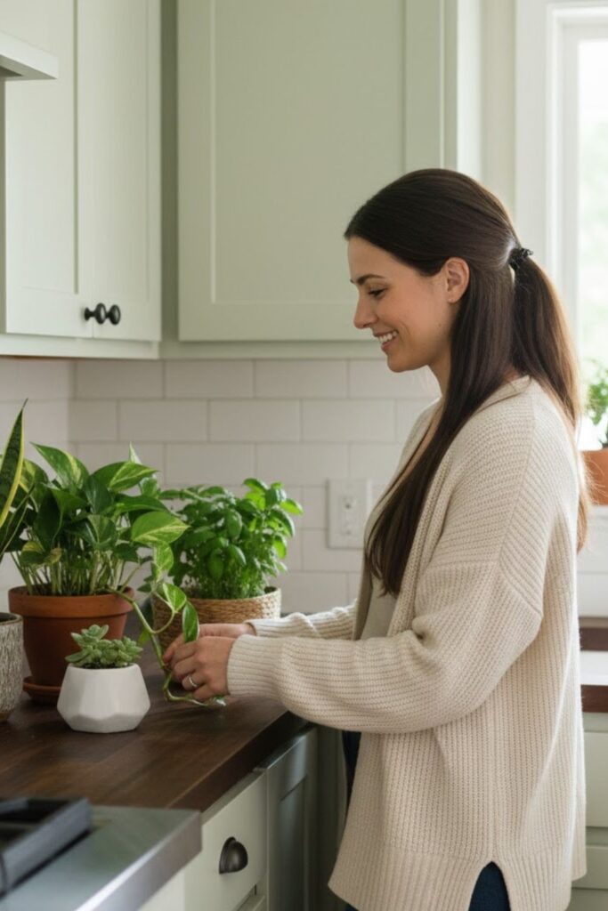 6. Small Plant Cluster for Freshness