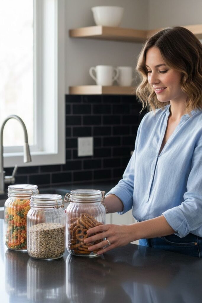 6. Textured Glass Jars for Stylish Storage
