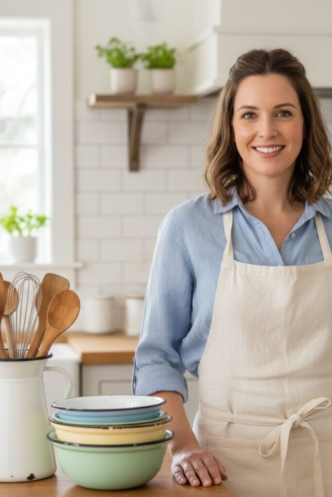 6. Vintage-Inspired Enamelware Accents