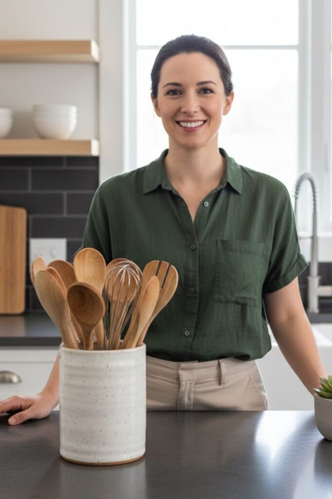 7. Artistic Utensil Holders