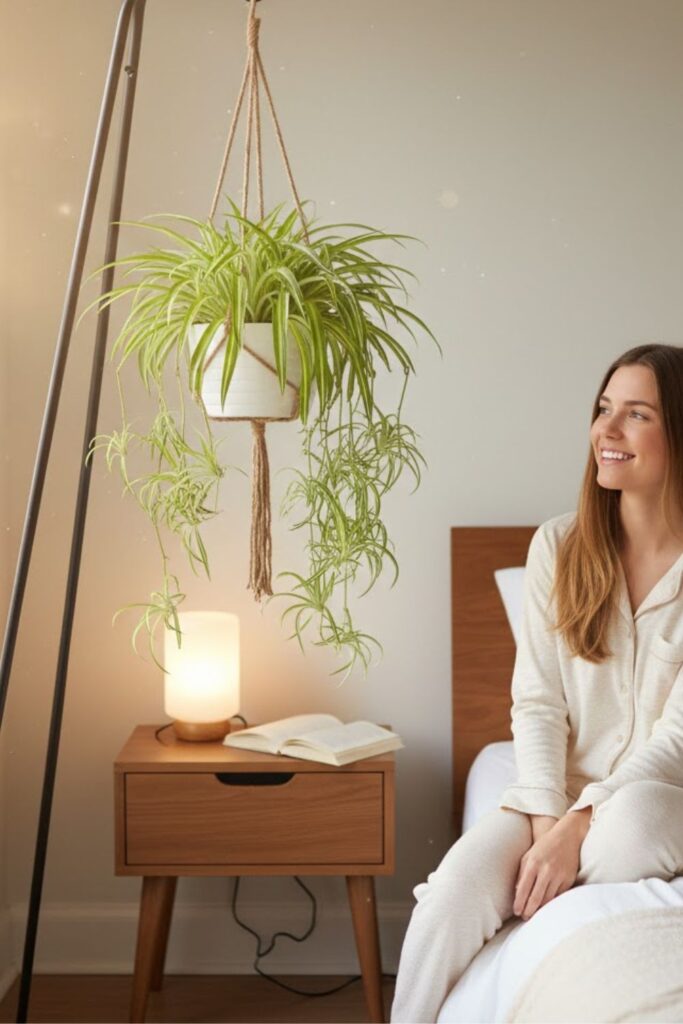 7. Bedside Hanging Planter Stand