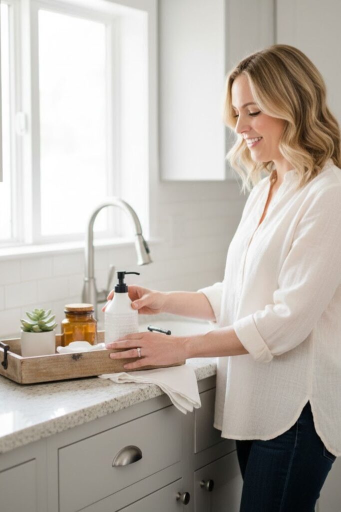 7. Corner Tray for Organized Decor