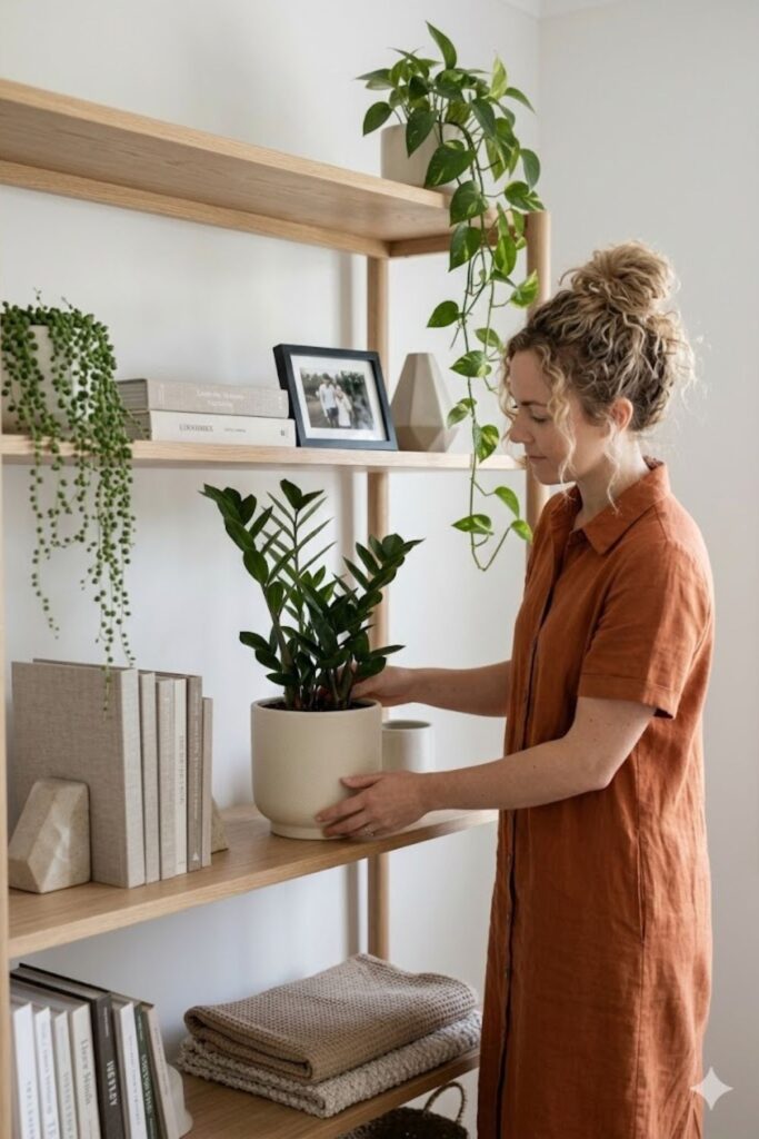 7. Design a Layered Plant Shelf Display