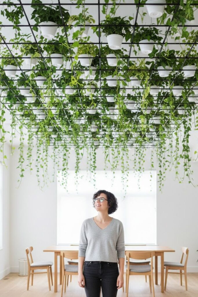 7. Grid-Style Ceiling Plant Installations