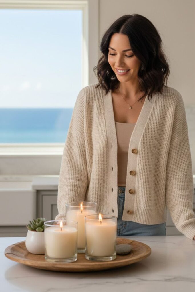 7. Grouped Candles for Ambience