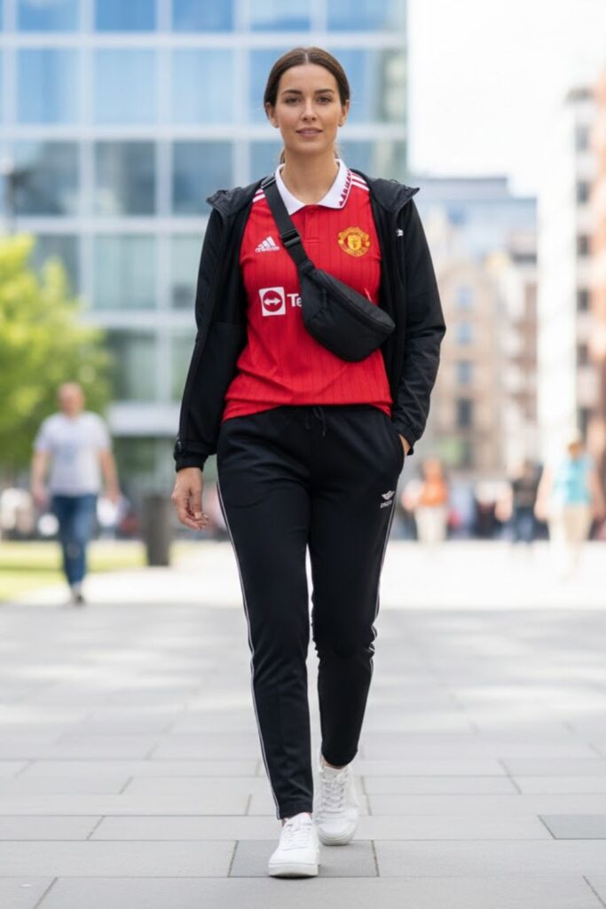 7. Sporty Look with Track Pants