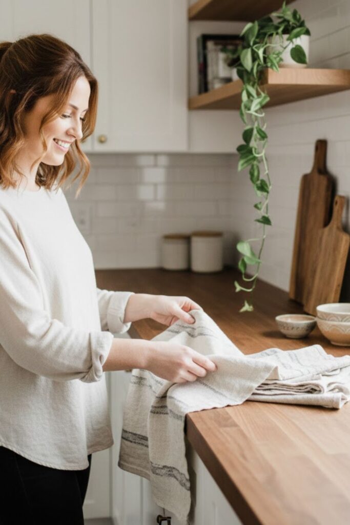 7. Textured Linen and Cotton Towels