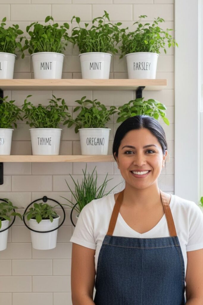 7. Turn Kitchen Walls into Herb Gardens