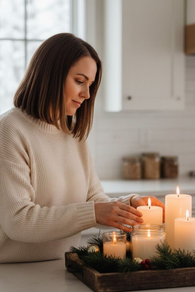 8. Add Candles for Warm Holiday Glow