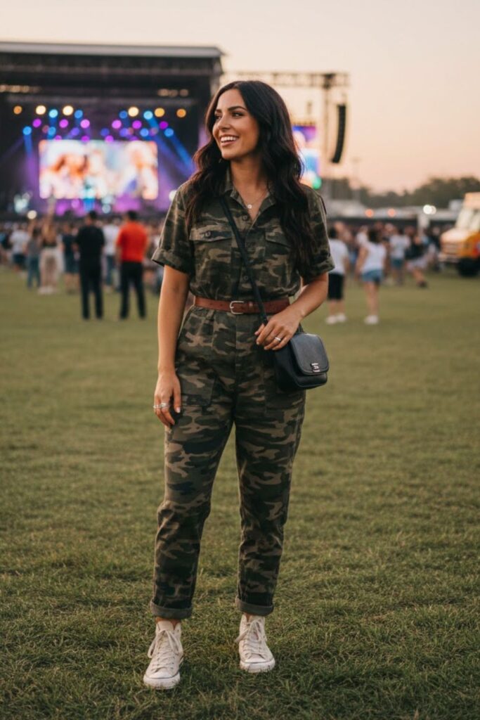 8. Camo Jumpsuit for One‑Piece Style
