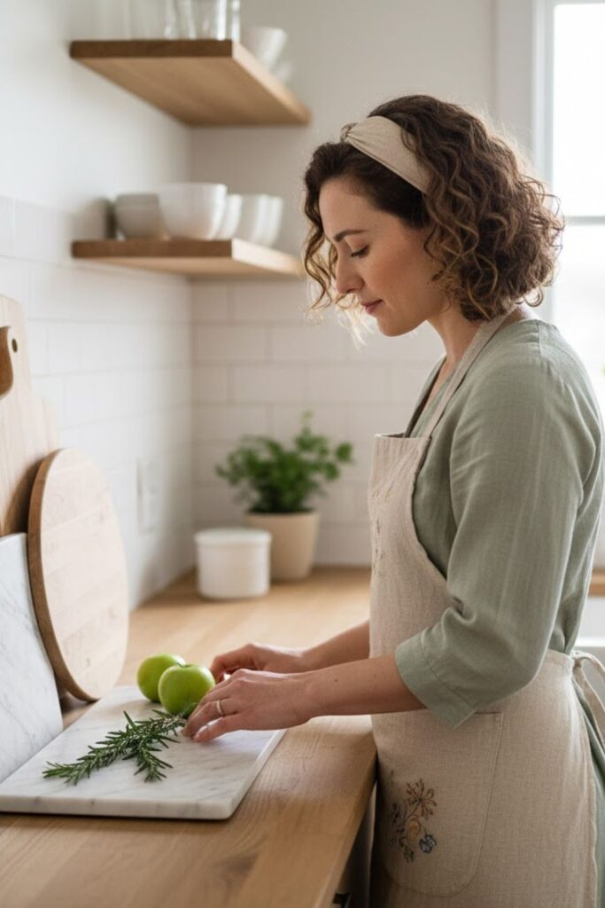 8. Decorative Cutting Boards as Backdrops