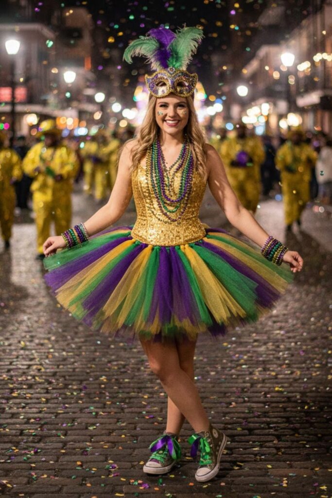 8. Glittery Tutu Skirt Outfit