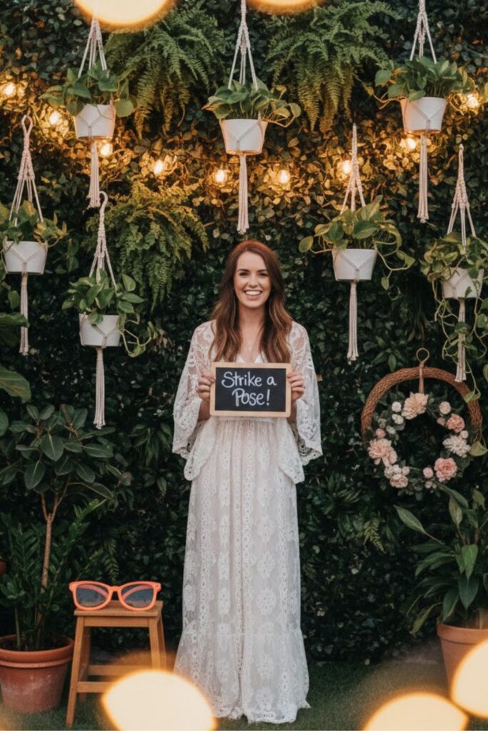 8. Incorporate Plants into the Photo Booth