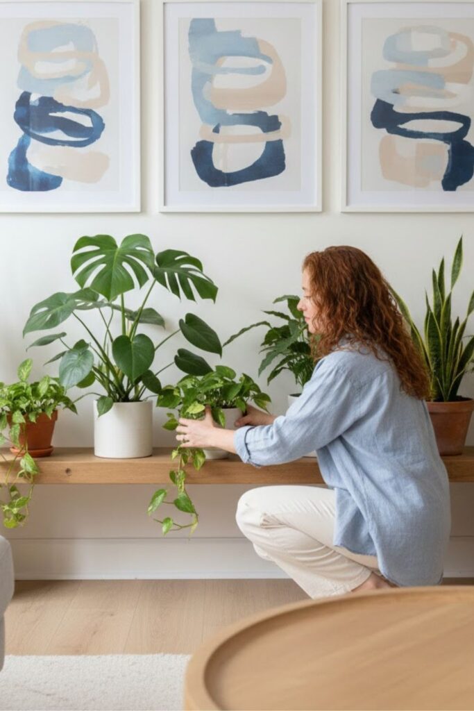 8. Low Plant Bench Under Artwork