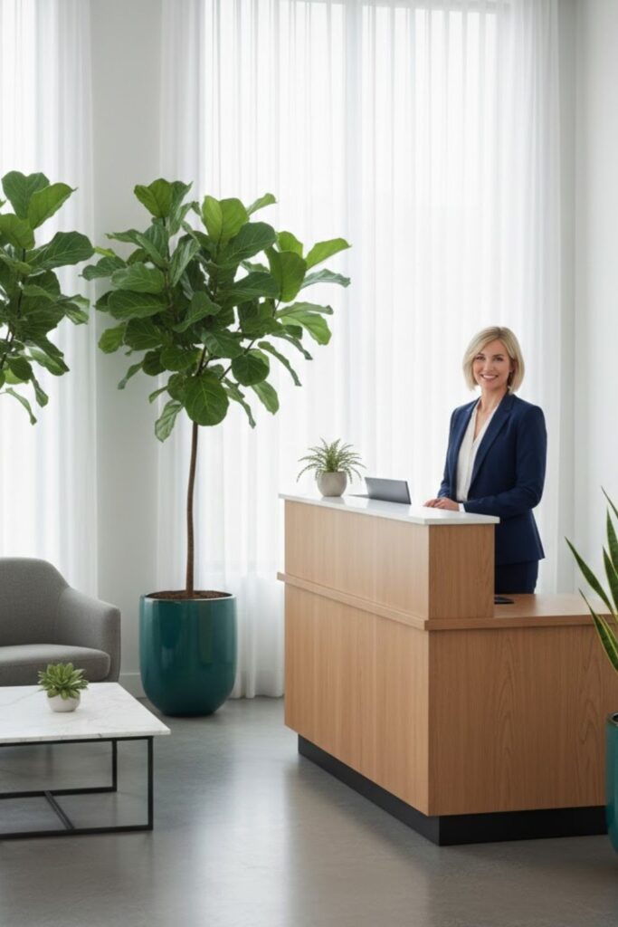 8. Reception Area Green Welcome