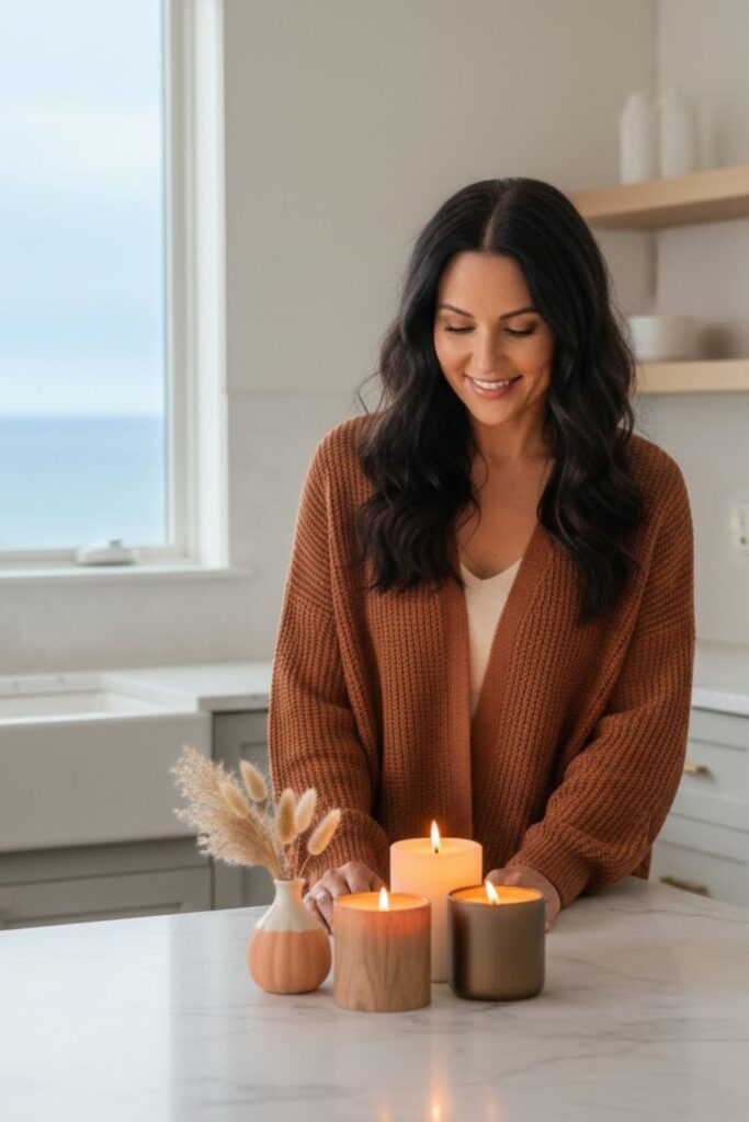 9. Add Candles for Soft Autumn Glow