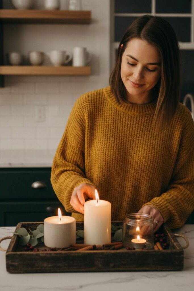 9. Add Candles for Soft Warmth