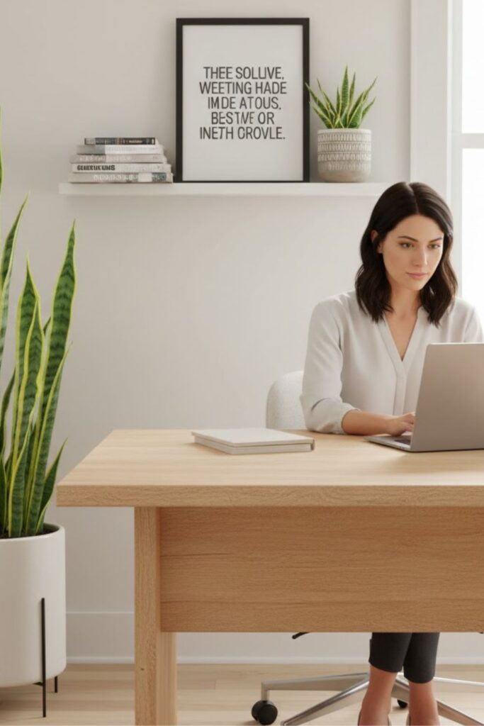 9. Arrange Snake Plants Around Your Workspace