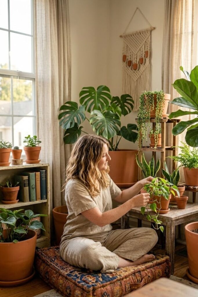 9. Grouped Terracotta Pots for Earthy Vibes