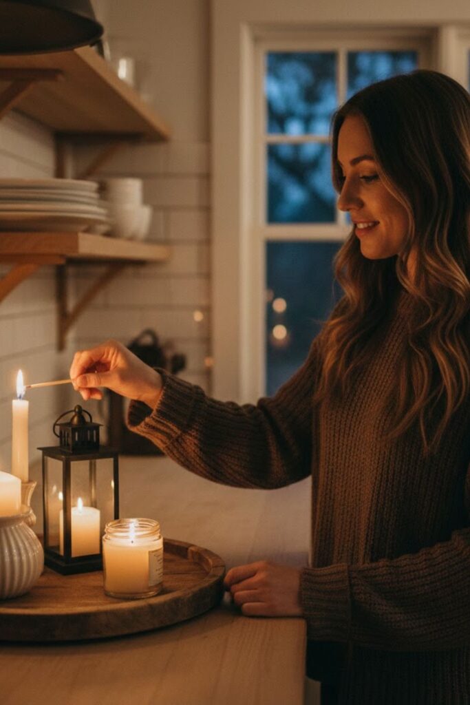 9. Layered Candles and Lanterns