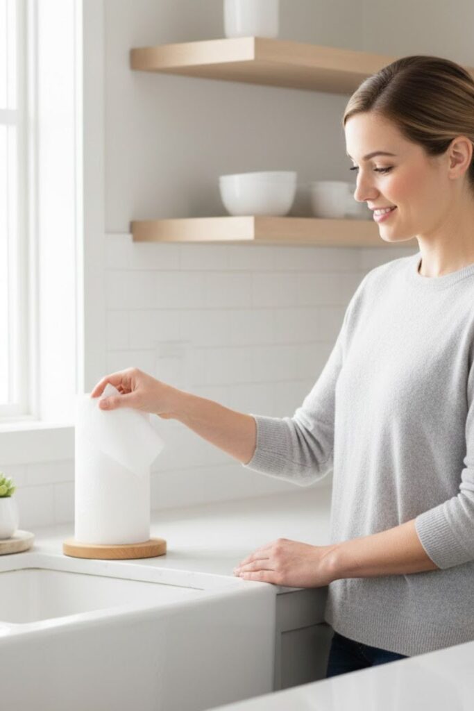 9. Minimalist Paper Towel Holder