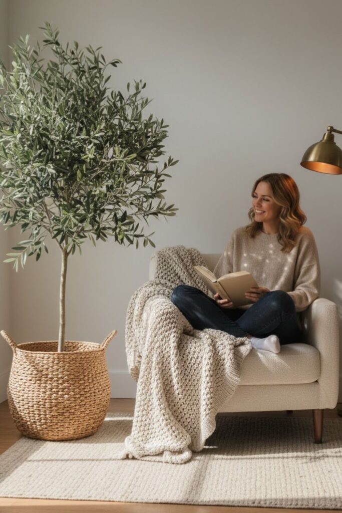 9. Olive Tree Near a Reading Nook