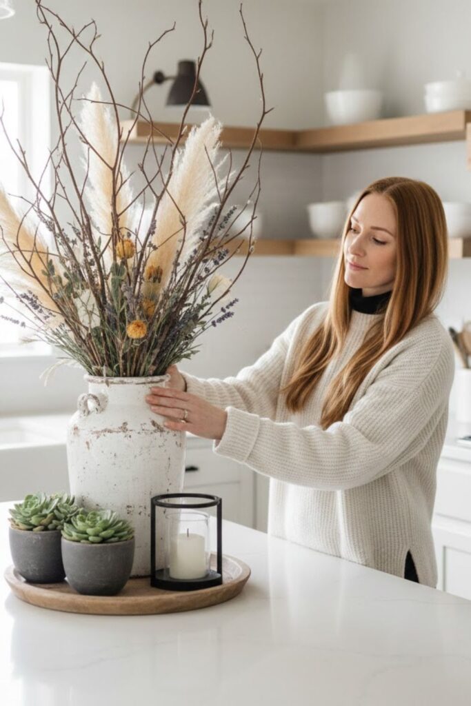 9. Tall Vase with Seasonal Branches