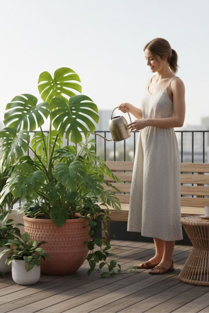 9. Use Monstera for Outdoor Patio Ambiance