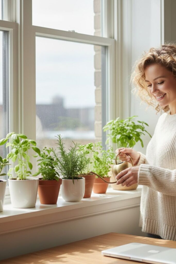 9. Window Ledge Herb or Succulent Line