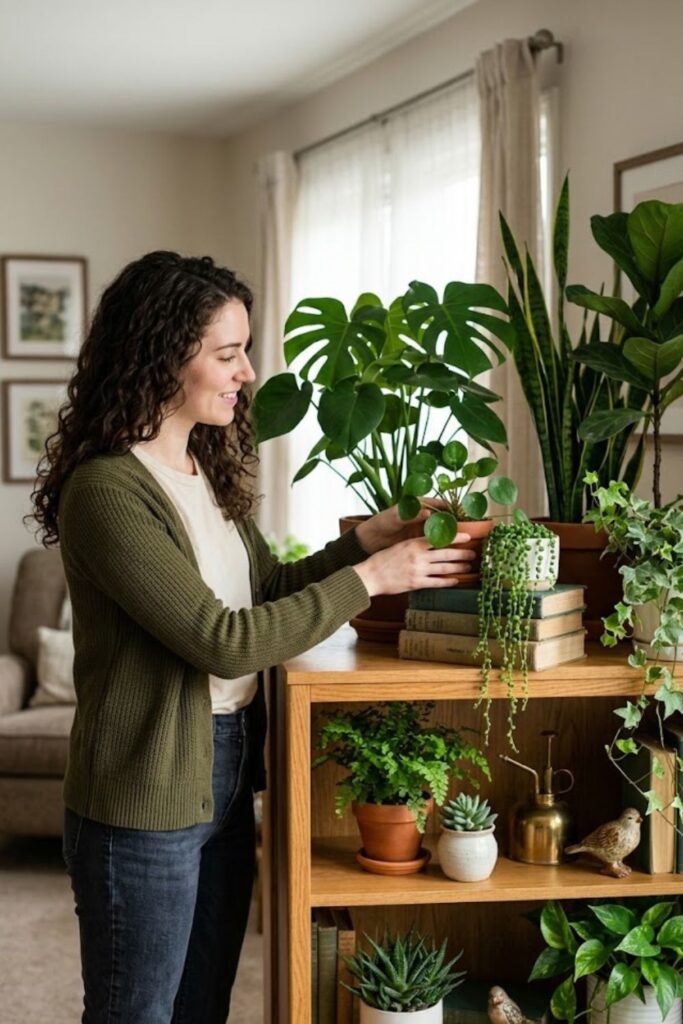 1. Layered Greenery with Different Heights
