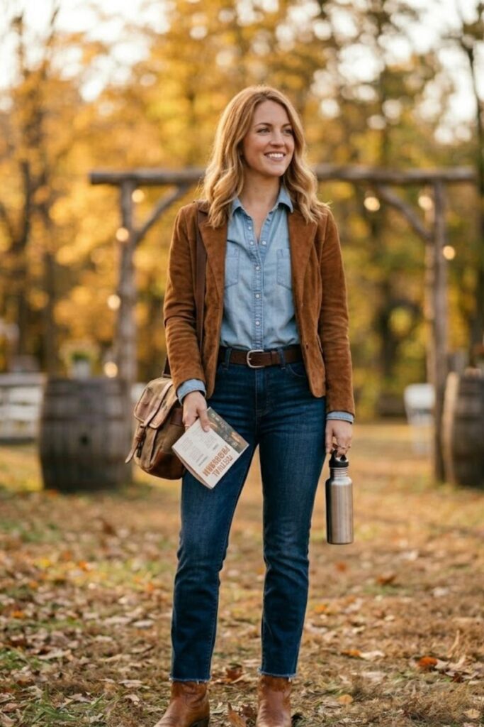 10. Denim-on-Denim Fall Style