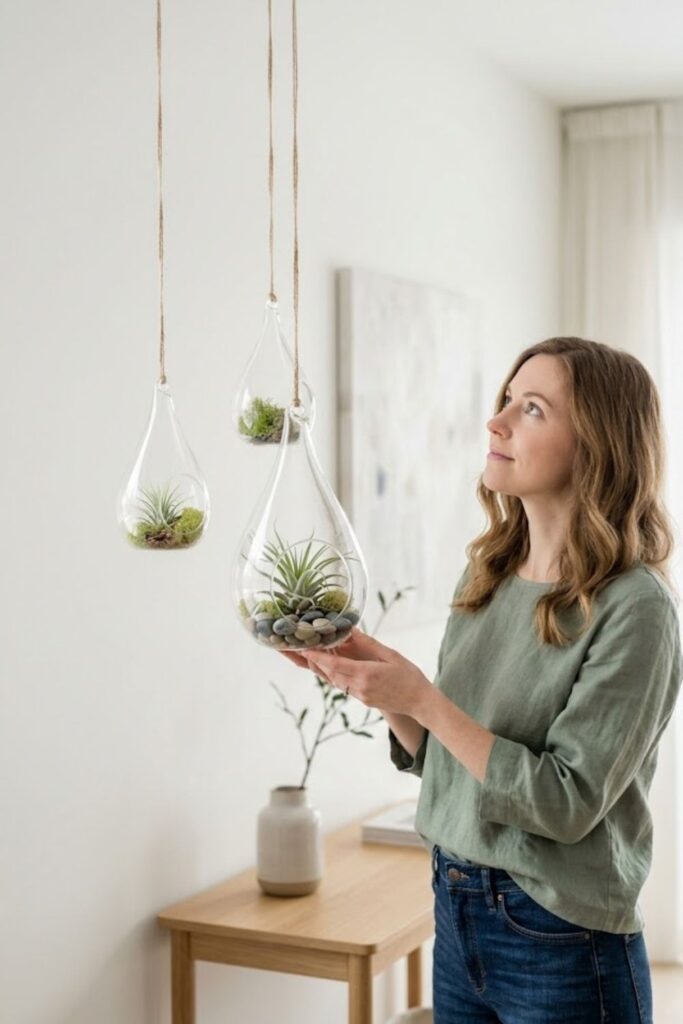 10. Hanging Air Plant Terrariums