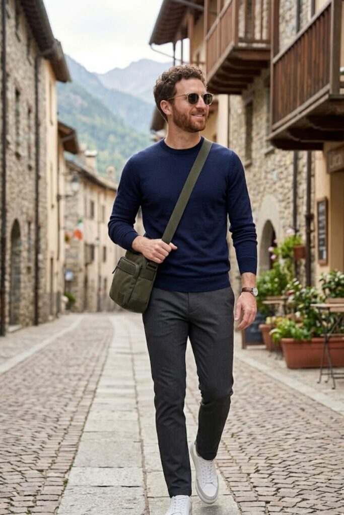 10. Sweater with Slim Pants