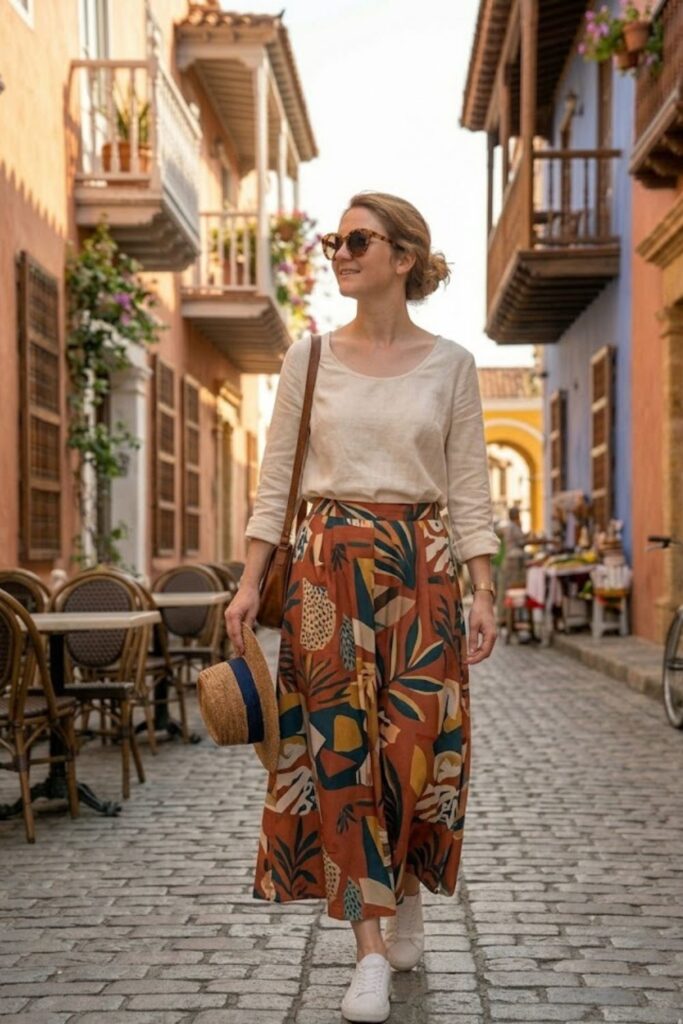 11. Long Skirt with Basic Top
