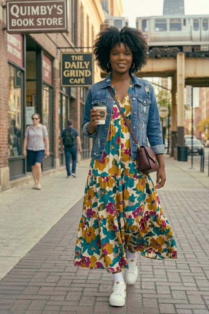 11. Maxi Dress with Sneakers