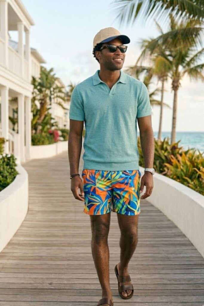 11. Polo with Swim Trunks