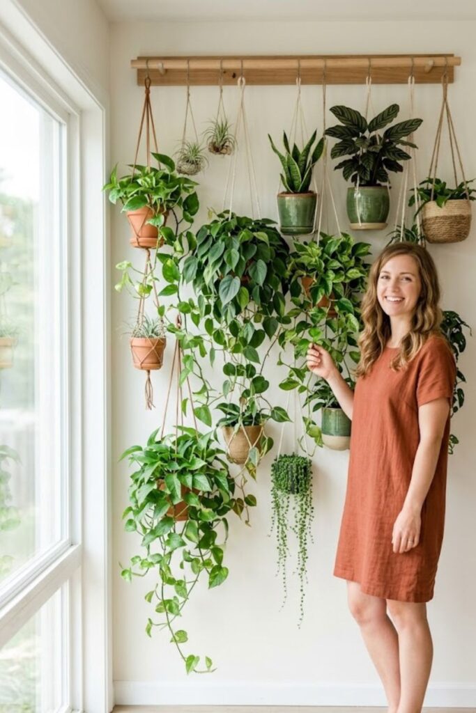 14. Hanging Plant Wall Feature