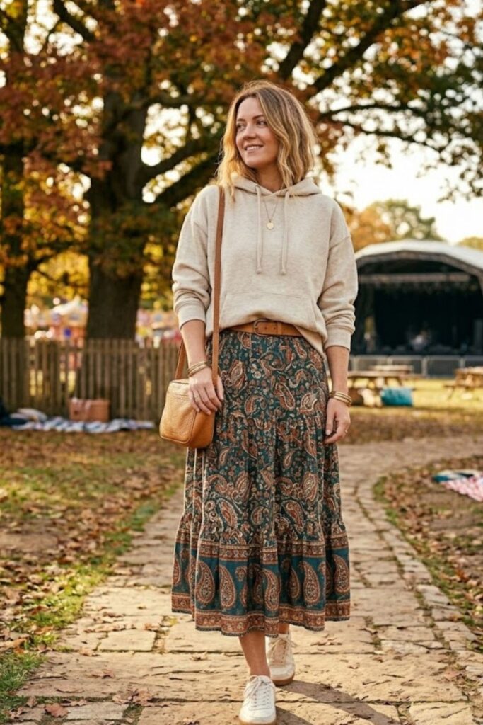 14. Hoodie with Skirt for Casual Vibe