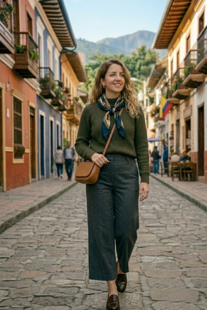 14. Knit Pullover with Midi Pants